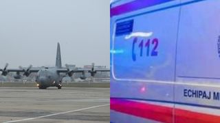 Un român cu arsuri, transportat în Germania cu o aeronavă MApN
