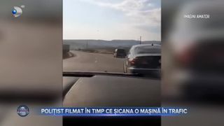 Polițist filmat &icirc;n timp ce șicana o mașină &icirc;n trafic