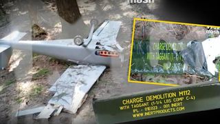 La bordul dronei, arată fotografiile, se aflau 30 de blocuri explozive C4 cu o greutate totală de 17 kilograme