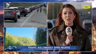 Trafic aglomerat spre munte