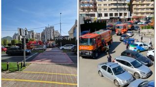 VIDEO: Incendiu puternic la un hotel din Baia Mare