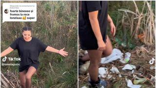 VIDEO: Cântăreață româncă filmată în timp ce cântă printre gunoaiele lăsate de 1 mai/ "Acasă e România, acasă e tricolorul!"