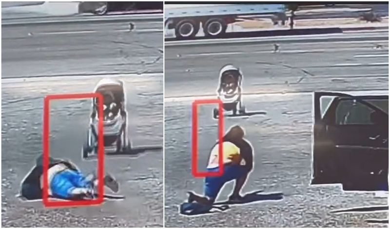 Momentul șocant când căruciorul se îndreptă spre autostradă