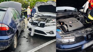 Accident rutier în județul Giurgiu. Două mașini s-au ciocnit