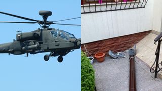 Un elicopter militar i-a spulberat acoperișul unui român. Imagini cu paguba adusă bărbatului