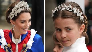 La &icirc;ncoronare, Kate Middleton a purtat veșminte regale, inclusiv o mantie Royal Victorian Order de culoare albastru &icirc;nchis, cu margini cărămizii.