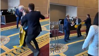 VIDEO: Momentul în care un delegat ucrainean îi trage un pumn în faţă unui delegat rus/ ”Ia-ţi labele de pe Ucraina, gunoi rus!”