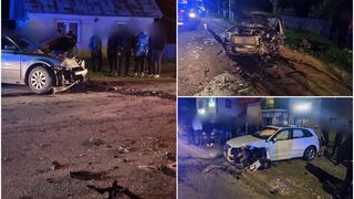 Cinci români răniți, dintre care trei încarcerați într-un accident grav la Vicovu de Sus