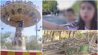 VIDEO: Clipe de coșmar &icirc;ntr-un parc de distracții! Imagini halucinate din caruselul groazei