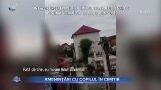 VIDEO- Amenințări pe rețelele de socializare. Un bărbat și-a dus copilul în cimitir și a început să-și amenințe fosta soție 