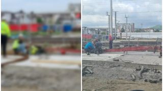 Brațul unei betoniere s-a rupt și a căzut peste un muncitor din Deva