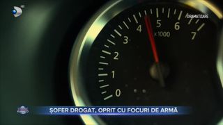 Șofer drogat, oprit cu focuri de armă