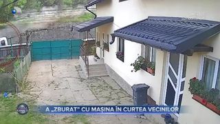 A zburat cu mașina &icirc;n curtea vecinului