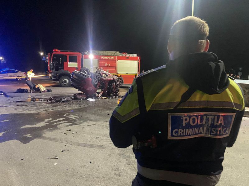 VIDEO - Accident rutier grav. Un bărbat a murit, după ce s-a răsturnat cu mașina, în Năvodari