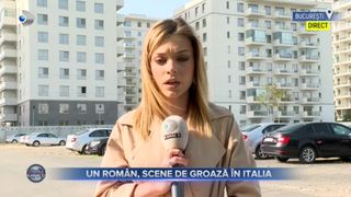 VIDEO - Scene de groază &icirc;n Italia. Un rom&acirc;n a amenințat că-și va arunca fetița pe geam