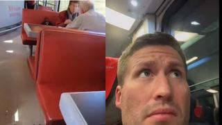 VIDEO | Clipe șocante într-un tren, după ce în difuzoare s-au auzit vocea lui Hitler şi slogane naziste