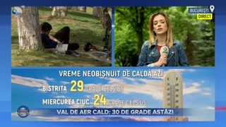 VIDEO - Val de aer din Africa peste România! Temperaturile din termometre vor ajunge până la 30 de grade Celsius