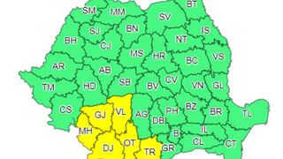 VIDEO - ANM a emis un Cod galben de ploi abundente. Vizate sunt Oltenia şi sud-vestul Munteniei