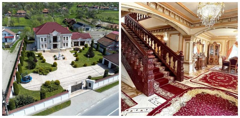 Manelistul Nicolae Guță și familia sa dețin un adevărat palat în apropiere de Petroșani, județul Hunedoara.