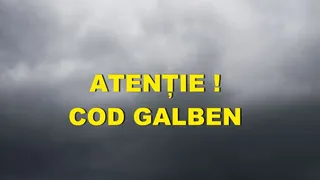 Cod galben de grindină, intensificări ale vântului, averse și fenomene periculoase