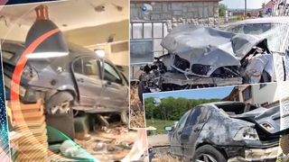 VIDEO - A adormit la volan și s-a trezit în restaurant