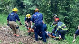 Un bărbat a supraviețuit cinci zile în mașina sa distrusă în sălbăticie, după ce a plonjat 150 de metri într-o râpă din SUA