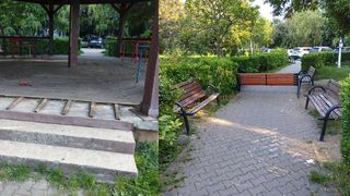 Mai mulți oameni au vandalizat un parc din Ploiești. Imagini cu dezastrul făcut