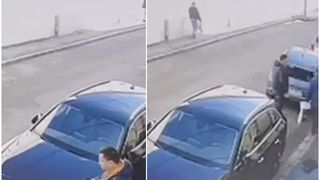 Poliţist din Arad, filmat cum o bate crunt pe fosta soacră a iubitei