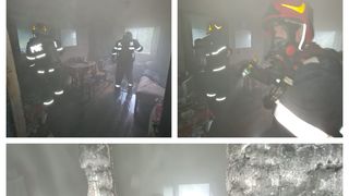 Intervenție contracronometru a pompierilor din Vâlcea. O persoană a fost găsită carboniză în urma unui incendiu