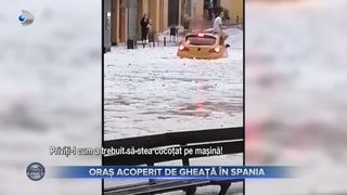 Oraș acoperit de gheață în Spania