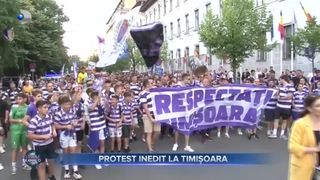 Protest inedit la Timișoara