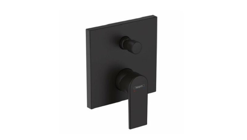 Baterie cada - dus incastrata Hansgrohe Vernis Shape negru mat fara corp ingropat - Neakaisa