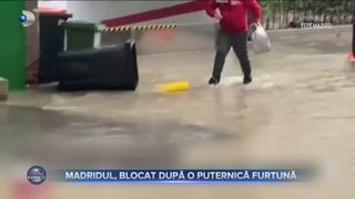 Madridul, blocat după o puternică furtună