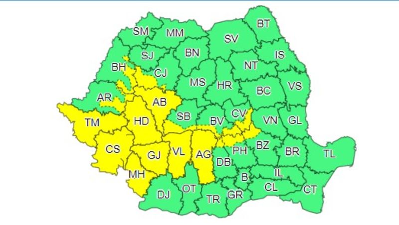Avertizarea meteorologilor! Mai multe județe din România vor fi lovite de furtuni puternice - HARTĂ