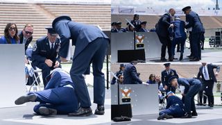 Joe Biden a gafat din nou! Președintele american s-a împiedicat și a căzut la o ceremonie organizată în Colorado