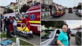 Un copil și bona lui, spulberați pe o trecere de pietoni din Mehedinți