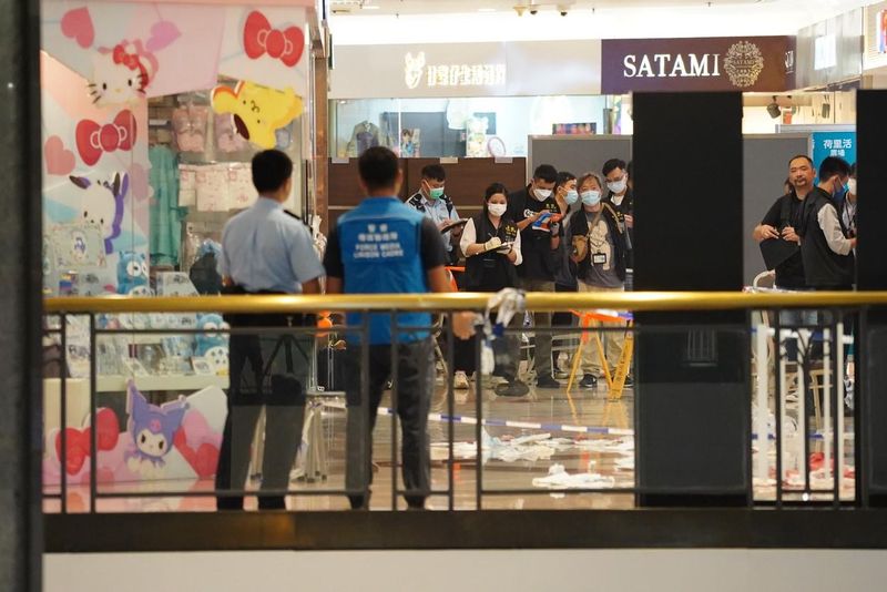 Martorii au relatat că atacatorul a imobilizat o femeie la podea și a înjunghiat-o în mod repetat.