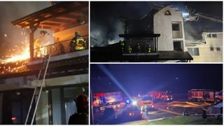 Mai mulți turiști și-au petrecut noaptea &icirc;n mașini, s&acirc;mbătă seară, după ce holul &icirc;n care erau cazați a fost cuprins de flăcări.