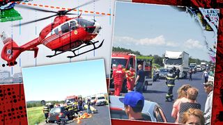 Dezastru pe DN6, în Caraș-Severin, în urma unui accident rutier grav. Cinci persoane, între care și un copil, rănite / A intervenit elicopterul SMURD