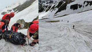 Trupul unui turist a fost găsit pe munte. Autoritățile îl vor coborî în cursul zilei de luni
