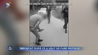 &Icirc;mpușcat după ce a vrut să fure pistolul