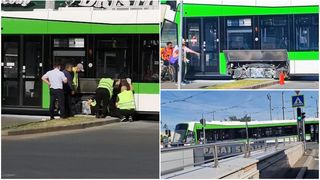 Motorul unui tramvai nou a luat foc pe Calea Văcărești, în Capitală. Focul a fost stins de vatman și de un pasager