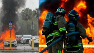 Doi copii au fost cuprinși de flăcări după ce mama lor i-a lăsat în mașină ca să meargă la furat