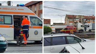 Un bărbat cu alcoolemie mare a fost lovit pe o trecere de pietoni de o Ambulanță