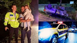 Povestea incredibilă a doi polițiști din Botoșani. Andrei și Antonio au fost îngeri pentru micuța Ștefania