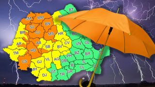 VIDEO | Ciclonul din Mediterana face ravagii în România. Jumătate din țară sub avertizări de ploi torențiale și furtuni - HARTA