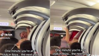 VIDEO| Petrecere ca în filme! După ce a celebrat cu fast ultimele zile de burlăcie, în drumul spre casă, un viitor mire s-a trezit în compartimentul de bagaje al avionului