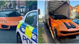 Un Lamborghini Huracan a fost confiscat de polițiști, după ce proprietarul a spus că nu are bani să plătească impozitul.