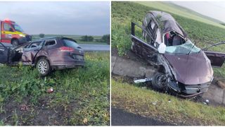 Doi adulți și un minor răniți într-o mașină ieșită de pe carosabil, la Ilișești