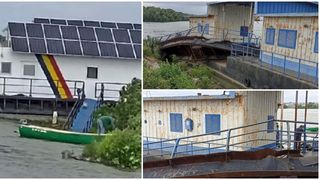 Un polițist a fost rănit după ce o barjă din Ucraina a scufundat un vas al Poliției Rom&acirc;ne de Frontieră